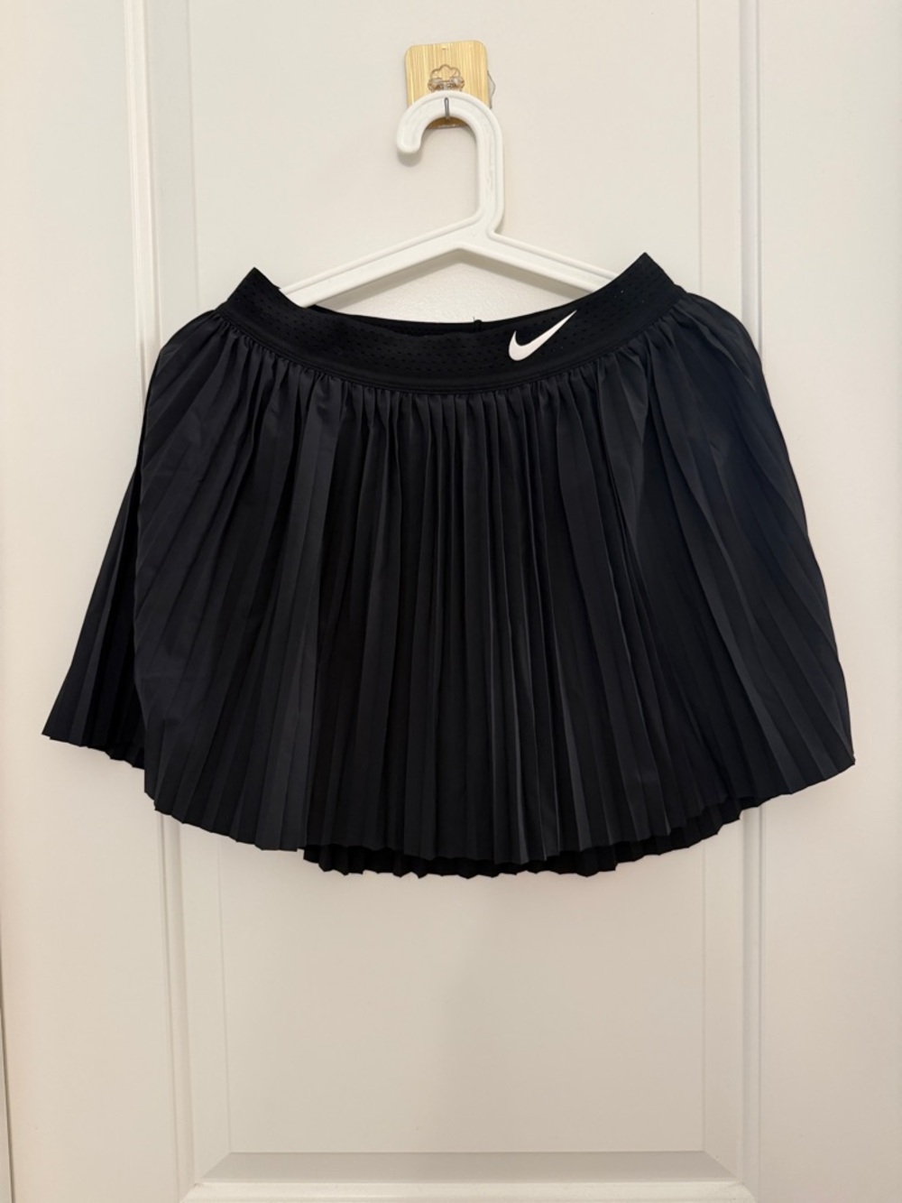 Nike Black Pleated Skater Skirt with Swoosh